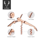 Summit signature double hinged corkscrew in copper viski®