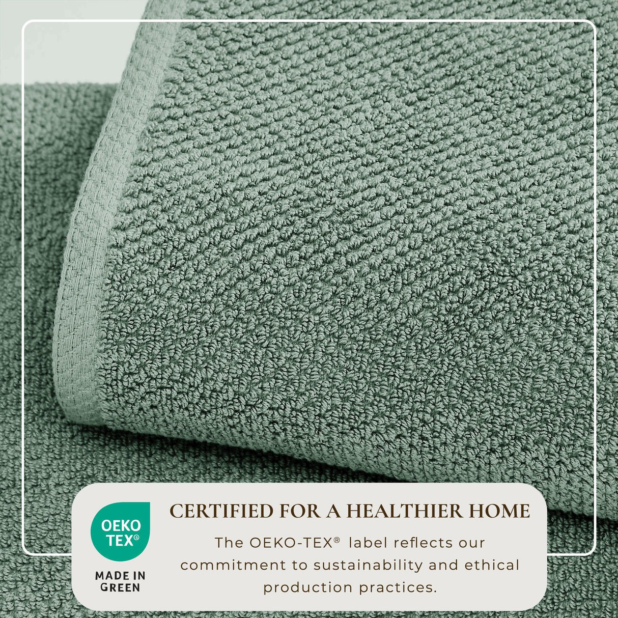 Cotton textured bath towel set - acacia collection