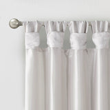 Twist Tab Lined Window Curtain Panel Silver 50x108"