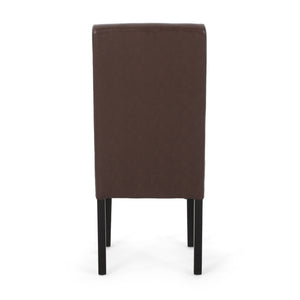 Contemporary Dining Chair With Rubberwood Legs (Set of 2)