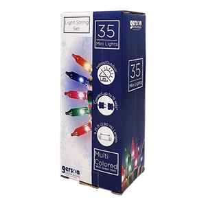 35 Indoor/Outdoor String Light - Multi Color - Green Wire