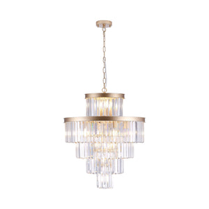 Golden Luxury Crystal Chandelier 23.6 Inch