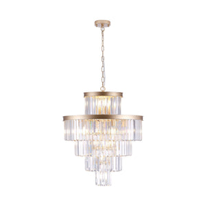 Golden Luxury Crystal Chandelier 23.6 Inch