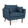 Luminate - Upholstered Fabric Club Chair With Tapered Legs And 2 Accent Pillows