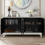 Chevron 4-Door Sideboard Cabinet