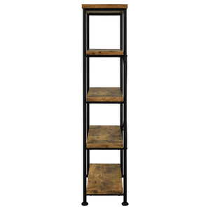 Avon - 2 Piece Computer Desk And Bookcase With 3 Drawers - Rustic Brown
