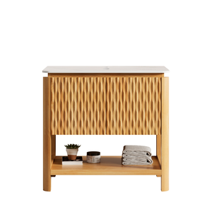Sharma 30'' Freestanding Cabinet with 2 Doors & Open Shelf