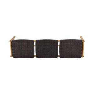 Cambria - Rustic 3 Seater Bench - Teak