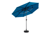 Aluminium 10ft 3 Tier Auto-Tilt Outdoor Patio Umbrella - Dark Blue
