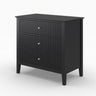 Fluted 3 Drawer Nightstand With Soft Close Slides