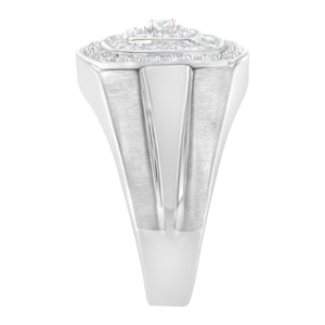 14K White Gold Men's 1 CTTW Diamond Band Ring