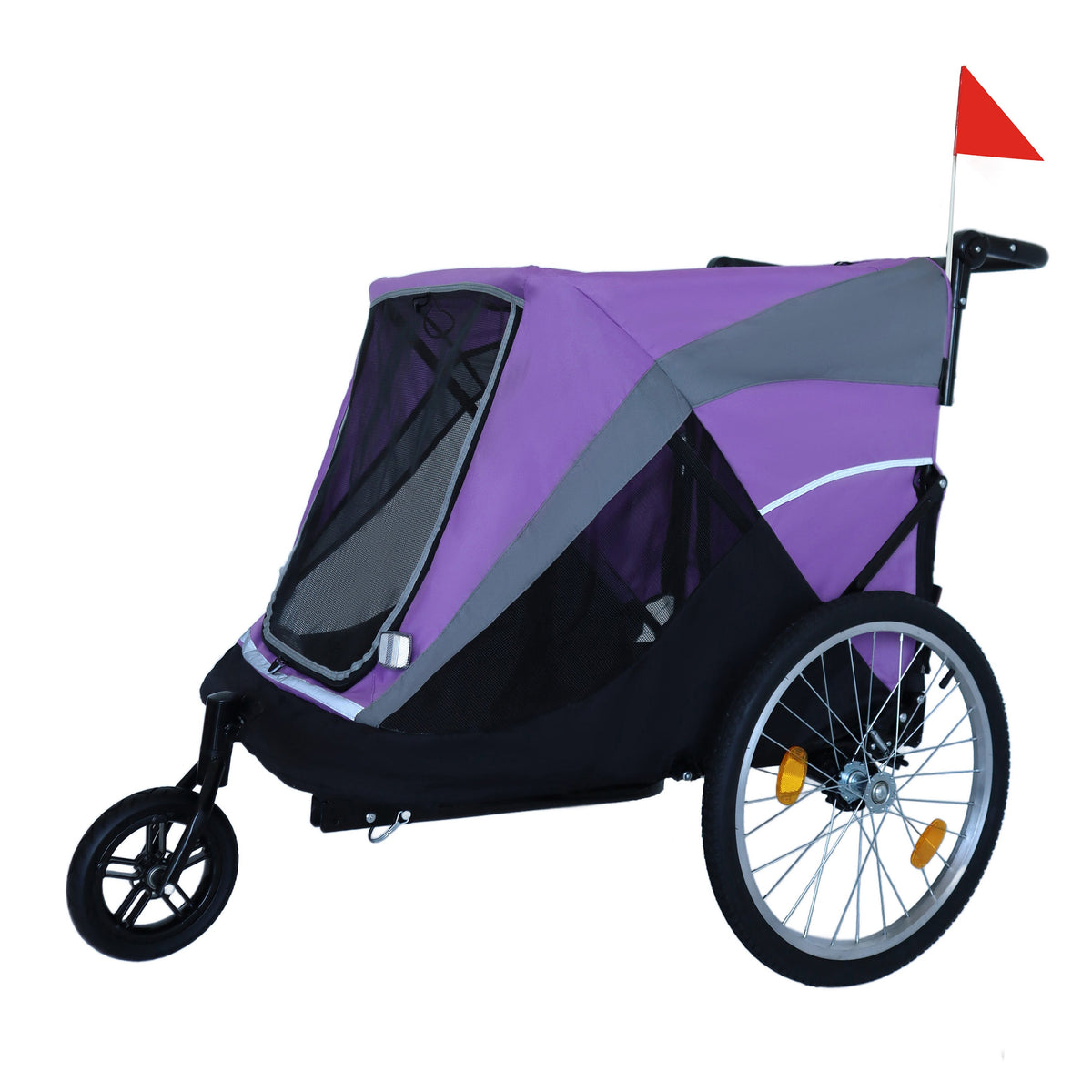 2-in-1 Bike Trailer & Push Cart for Pets