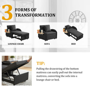 3-in-1 Convertible Sofa Chair Bed