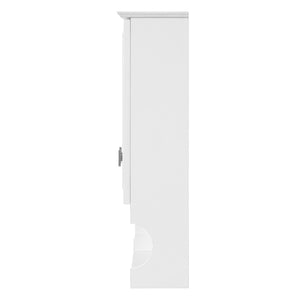 Wall Mounted Mirror Medicine Cabinet, Bathroom Storage With Doors And Open Shelves