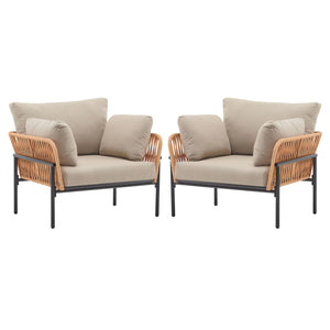 Rope Lounge Chair With Cushions for Modern Spaces