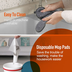 Effortless Wall Cleaning Mop With Disposable Pads, Versatile Triangle Design - White