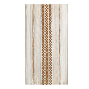 1 PC 50x84' Cotton Printed Window Panel with Chenille Stripe and Lining