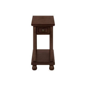 Accent End Table, Storage Drawer, Traditional - Espresso