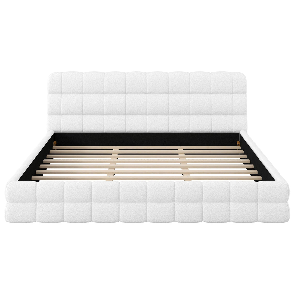 Upholstered Platform Bed With Headboard