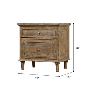 2 Drawer Nightstand - Taupe
