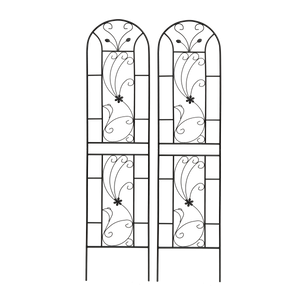 4 Pack Metal Garden Trellis 86.7'' x 19.7'' Rustproof Black