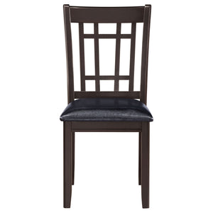 Lavon Wood Dining Side Chair Black and Espresso (Set of 2)