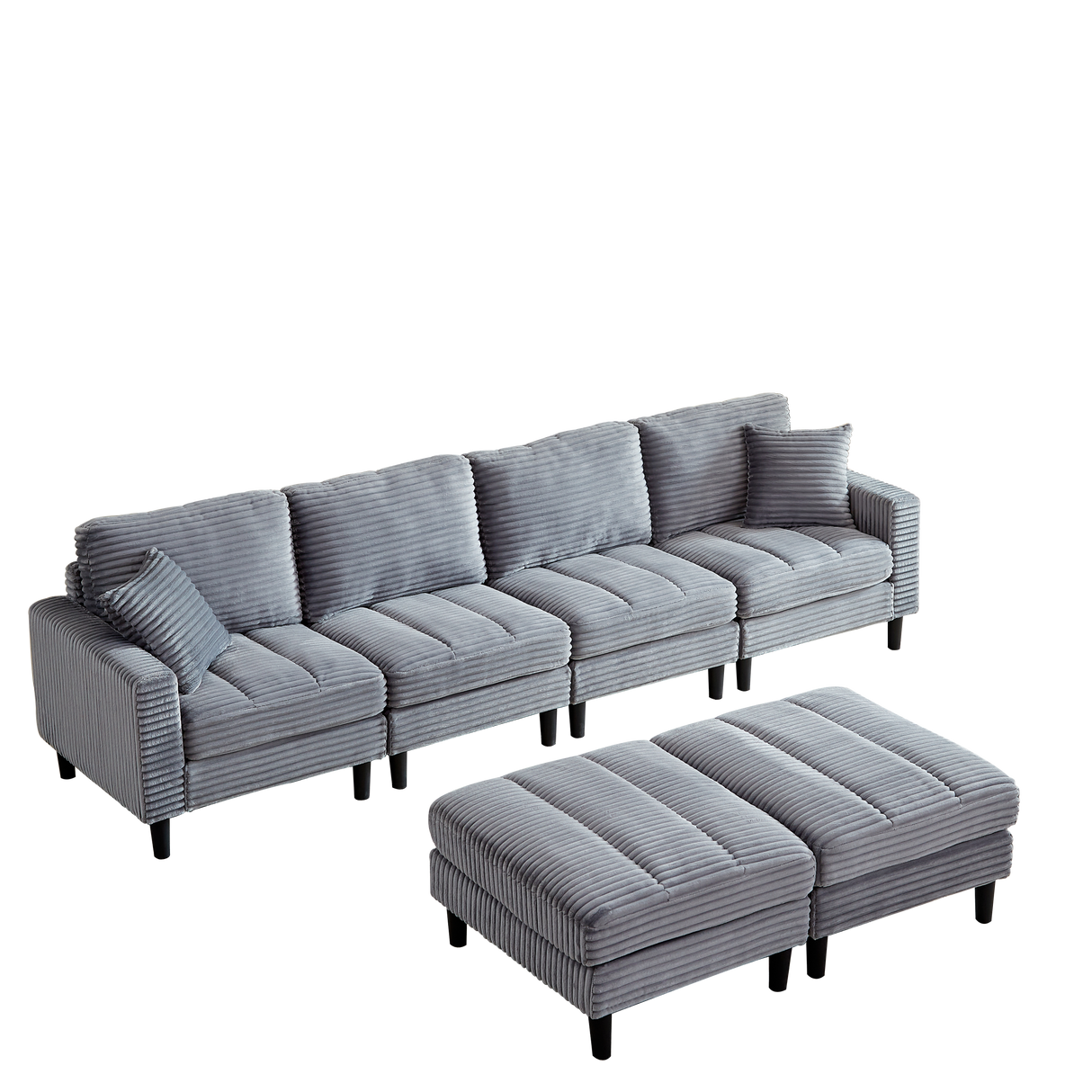 The Beverly Corduroy U-Shaped Sectional Sofa
