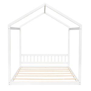 Wooden House Bed With Headboard