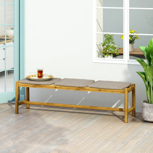 Acacia Wood Bench with 3 Seaters, Teak