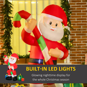 HOMCOM 6ft Christmas Inflatables Outdoor Decorations