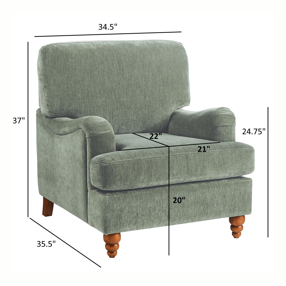 Candor - Arm Chair With English Roll Arms