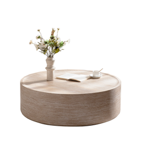 39.37" Round Coffee Table with Mars Pattern