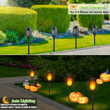 8-Pack Solar Flame Torch Lights – Flickering Outdoor Garden Lights for Patio & Lawn