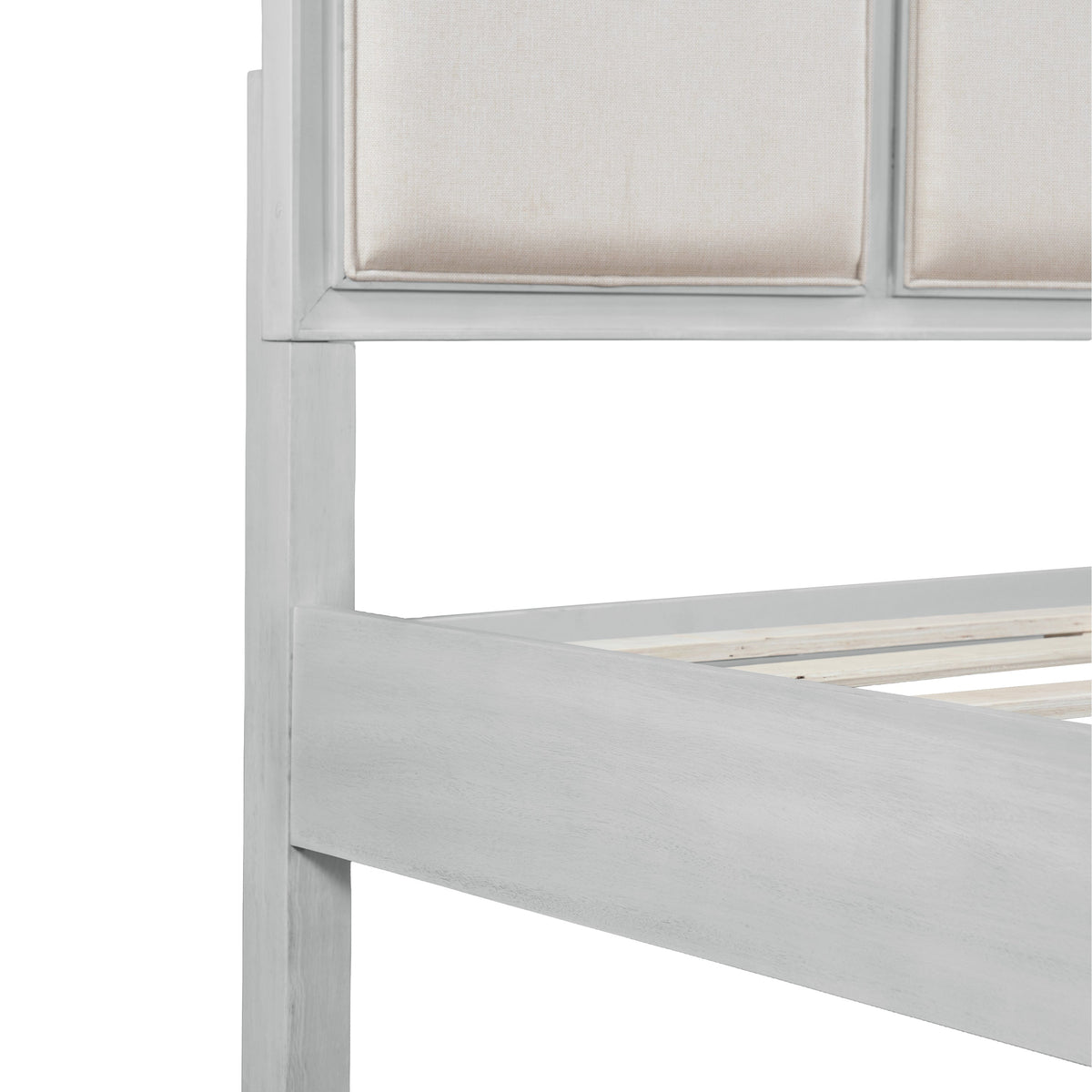 King Size Bed Frame with Upholstered Headboard