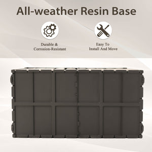 190 Gallon Metal Deck Box, Waterproof Steel Outdoor Storage Cabinet