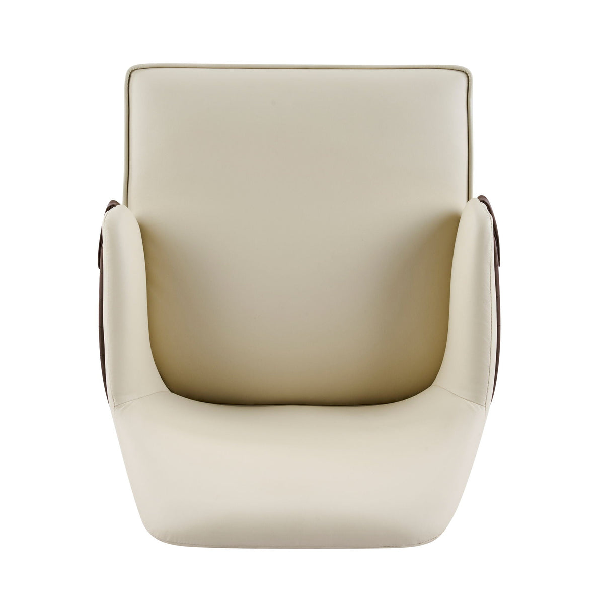 Indoor Dining Chair Set of 2 with Ergonomic Armrests - Beige/Brown