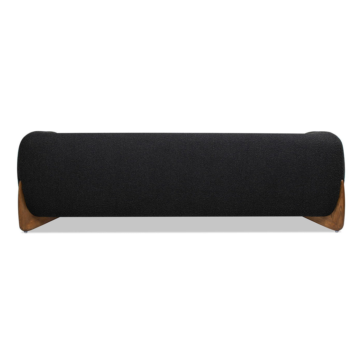 Alpine Luxurious Upholstery Sherpa Sofa with Removable Cushions - Available in White, Black, or Dark Green