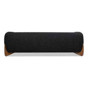 Alpine Luxurious Upholstery Sherpa Sofa with Removable Cushions - Available in White, Black, or Dark Green
