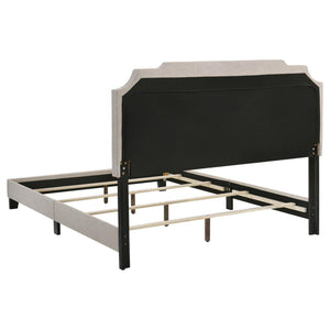Panel Bed With Nailhead Trim, Upholstered Headboard
