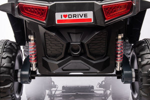 12V7A*1 30W*4 Four-Wheel Drive Seat One Button Start, Forward And Backward, High And Low Speed, Music, Front Light, Power Display, Two Doors Can Open, 2.4G R / C, Seat Belt Four Wheel Absorber