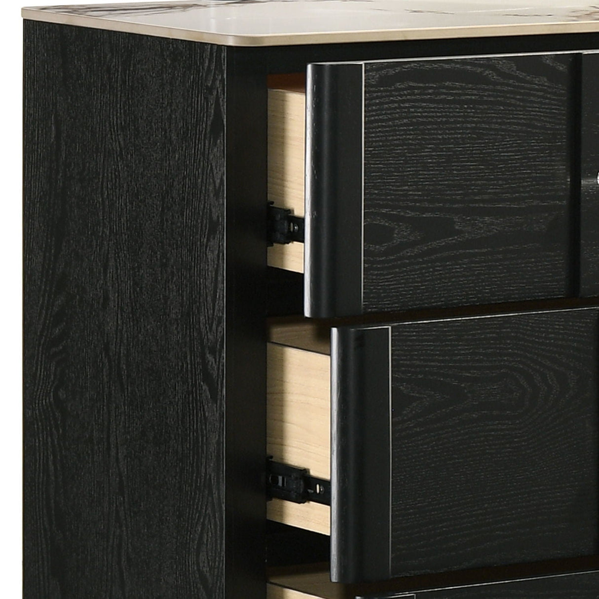Opel - 6 Drawer Dresser - Black
