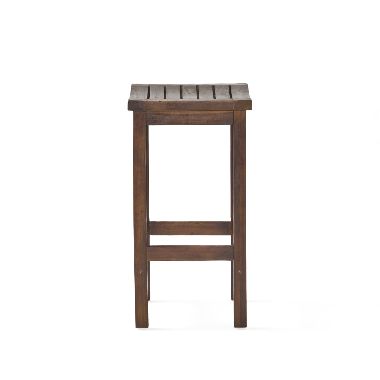 Outdoor Acacia Wood Counter Height Barstool, Set of 2
