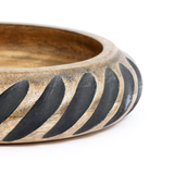 Handmade Wooden Bowl with Black Filler – UniqueArtisan Craft for Stylish Décor