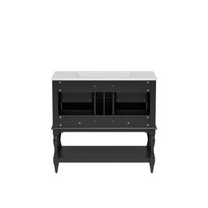 Bathroom Vanity Cabinet With Undermount Sink, 4 Drawer Set