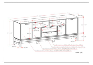 Banting - Wide TV Stand - Walnut Brown