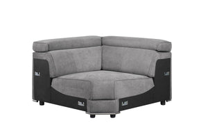 Alwin - Modular Wedge - Dark Gray Fabric