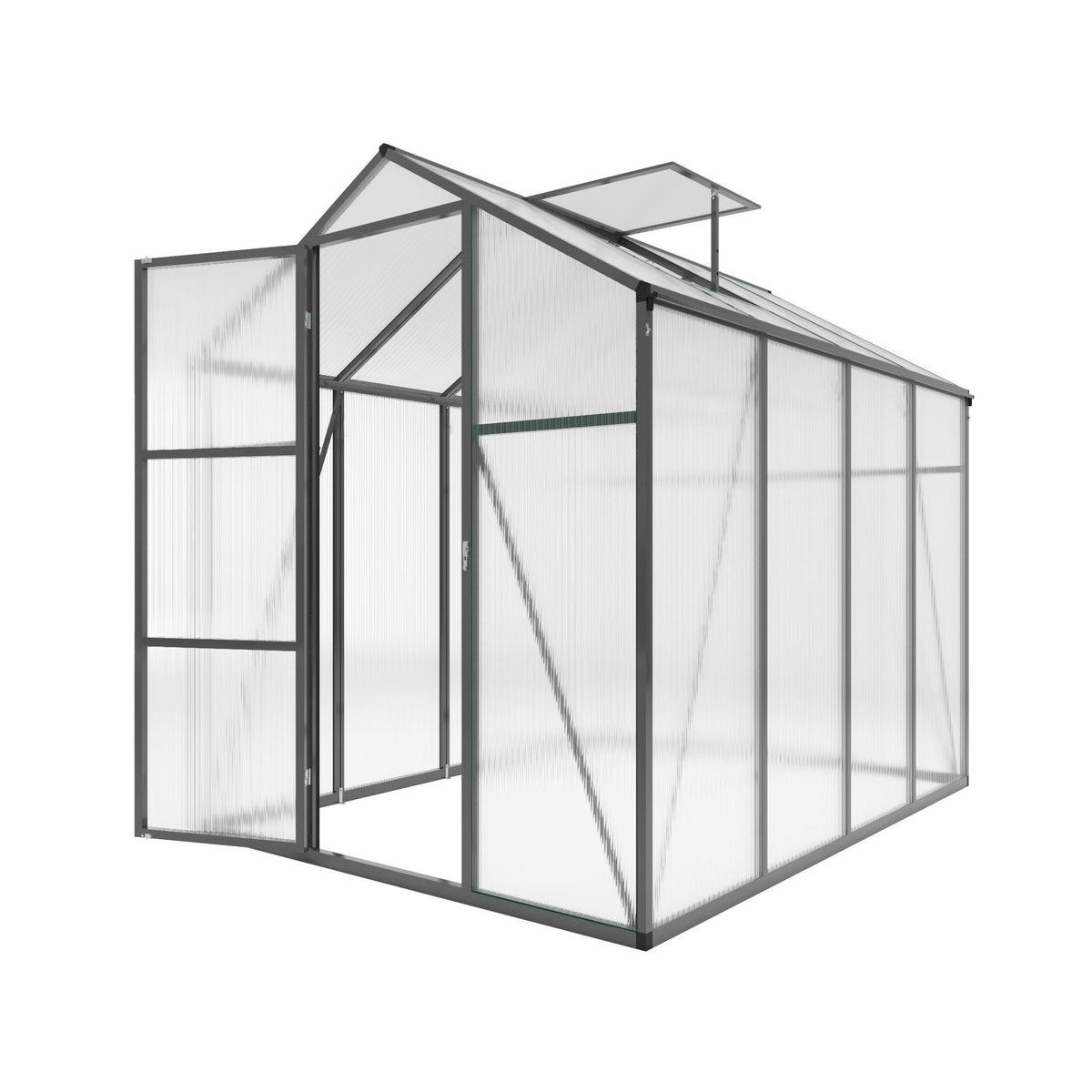 Windproof Greenhouse with Raised Base - Black