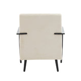 Modern Beige Lounge Chair Set with Polyester Upholstery and Metal Frame26.38' for Living RoomBedroomOffice