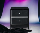 Modern Black Nightstand Table