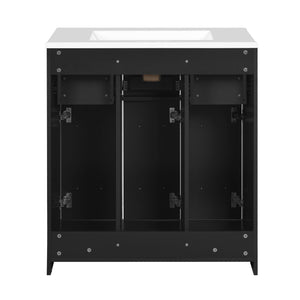 Bathroom Vanity With Undermount Sink, Soft-Close Doors, Drawers, Ceramic Sink